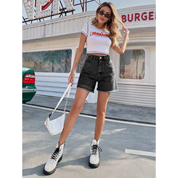 High Waist Denim Shorts for Women - Stylish Comfort