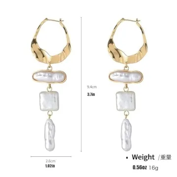 Elegant Donabus Pearl Dangle Earrings for Any Occasion