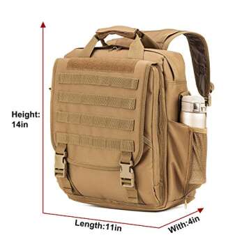 ARMYCAMO Multifunction Tactical Assault Pack 15.6 Inch Laptop Backpack Computer and Tablet Shoulder Bag Carrying Case