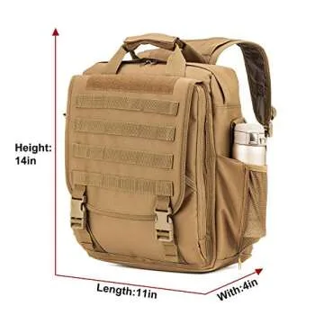 ARMYCAMO Tactical Backpack - Multifunctional 15.6 Inch Laptop Carrying Case