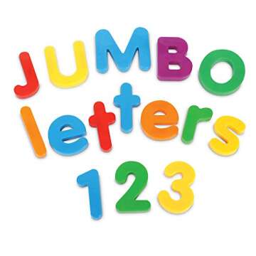 Learning Resources Jumbo Magnetic Letters & Numbers Set - 80 Pieces, Ages 3+