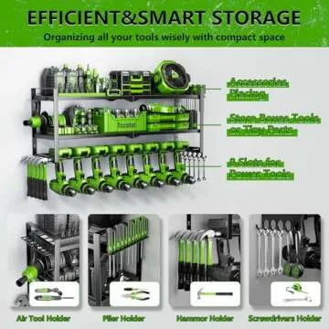 Power Tool Organizer for Garage - 3 Layer Tool Rack