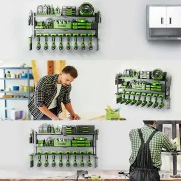 Power Tool Organizer for Garage - 3 Layer Tool Rack