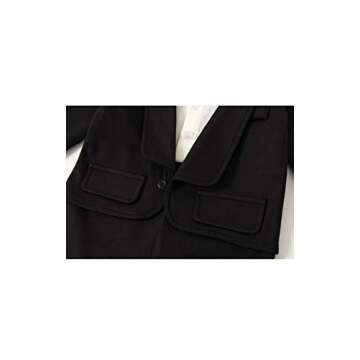 Abolai Baby Boys' Tie Striped Vest Gentleman One-Piece Romper Wedding Outfit Style2 Black 70