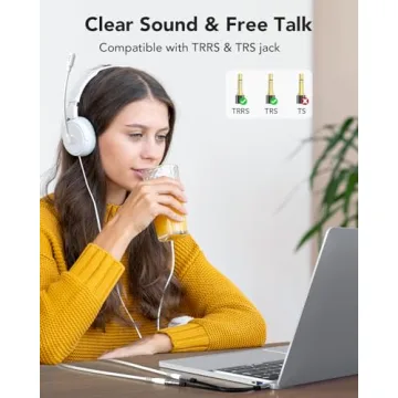 KINGTOP 3.5mm Headset Splitter for Gamers and Streamers