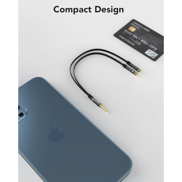 KINGTOP 3.5mm Headset Splitter for Gamers and Streamers