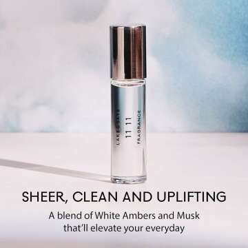 Lake & Skye 11 11 Rollerball Fragrance Oil, 0.33 fl oz (10 ml) - Clean, Sheer, Uplifting Scent