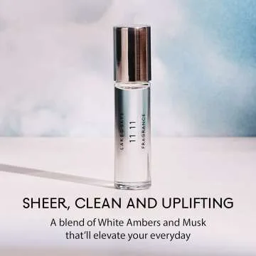 Lake & Skye 11 11 Rollerball Fragrance Oil, 0.33 fl oz (10 ml) - Clean, Sheer, Uplifting Scent