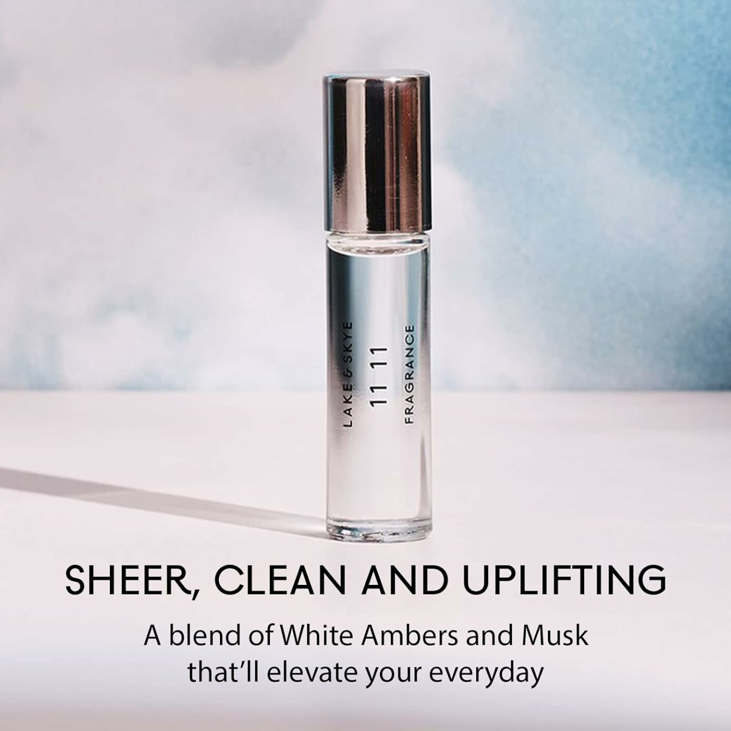 Lake & Skye 11 11 Rollerball Fragrance Oil, 0.33 fl oz (10 ml) - Clean, Sheer, Uplifting Scent