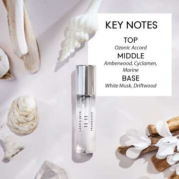 Lake & Skye 11 11 Rollerball Fragrance Oil, 0.33 fl oz (10 ml) - Clean, Sheer, Uplifting Scent