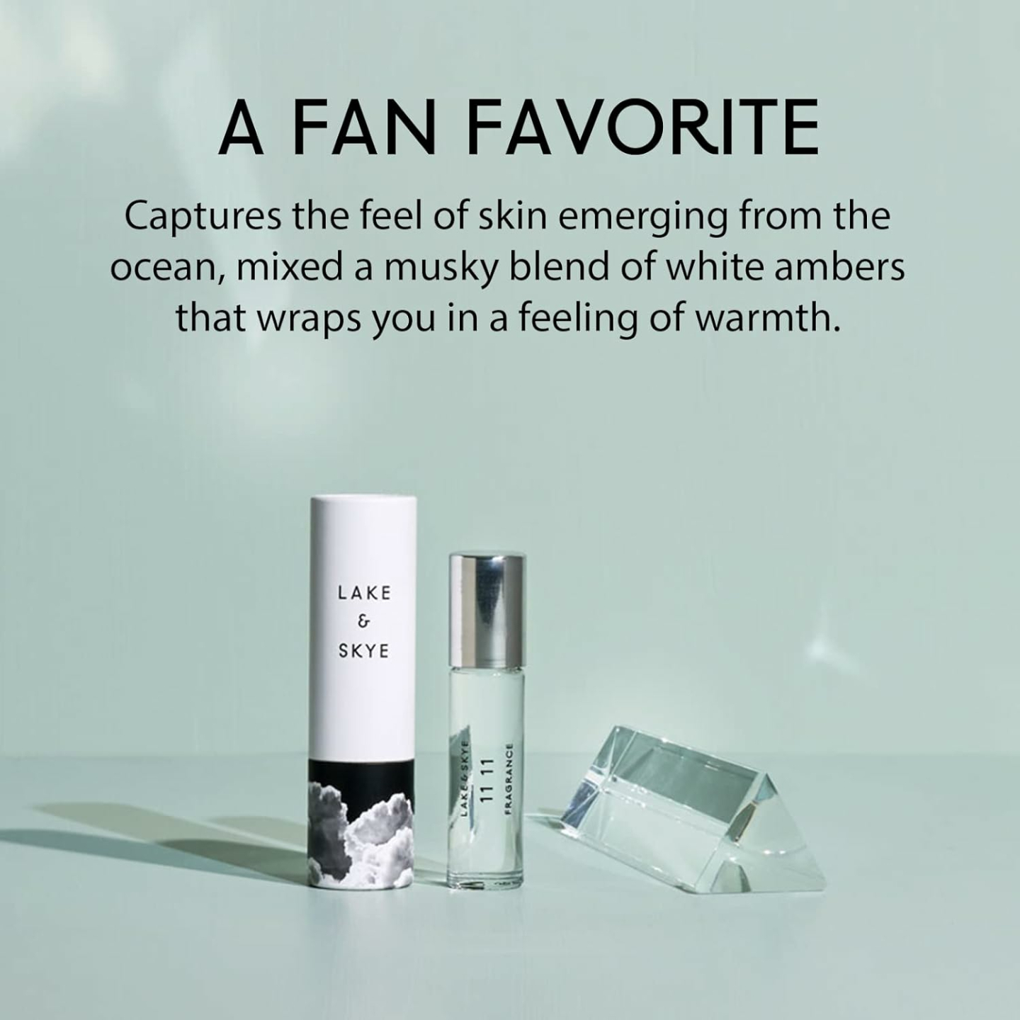 Lake & Skye 11 11 Rollerball Fragrance Oil, 0.33 fl oz (10 ml) - Clean, Sheer, Uplifting Scent