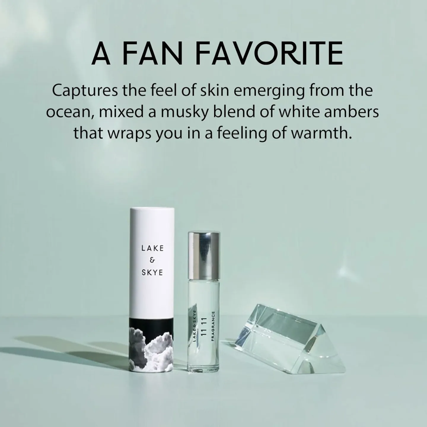 Lake & Skye 11 11 Rollerball Fragrance Oil, 0.33 fl oz (10 ml) - Clean, Sheer, Uplifting Scent