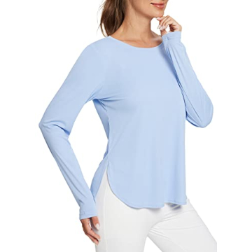 BALEAF Workout Tops for Women, UPF 50+ Long Sleeve Sun Shirts, Lightweight Hiking Tops, Quick Dry, U...