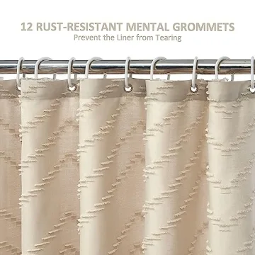 Boho Chevron Shower Curtain - Chic Waterproof Design 72x96