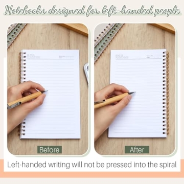 Lewtemi Left Handed Notebooks for Comfortable Writing