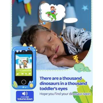 KOKODI Kids Smart Phone Toys, Touchscreen HD Dual Camera Cell Phone for Kids, Christmas Birthday Gif...