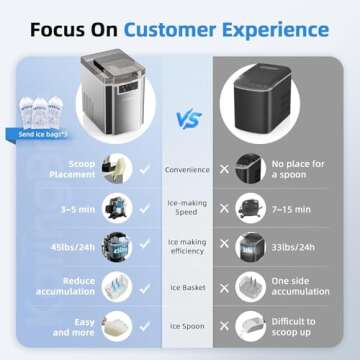 KaringBee Nugget Ice Maker for Refreshing Beverages