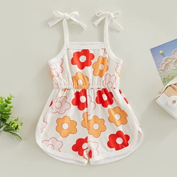 DuAnyozu Toddler Girls Sleeveless Summer Jumpsuit