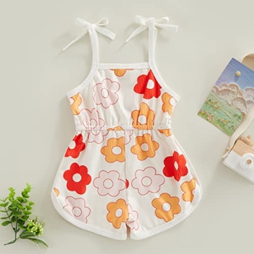 DuAnyozu Toddler Girls Sleeveless Summer Jumpsuit