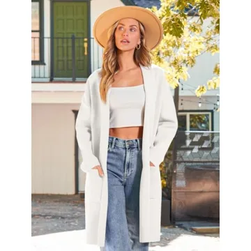 LILLUSORY Women's Oversized Long Cardigan - Trendy Fall Stylish Outerwear