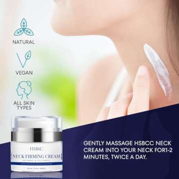 HSBCC Neck Cream for Tightening and Firming: Acetyl Hexapeptide-8 Retinol Shea Butter Niacinamide - Smoothes Wrinkles Skin Tighten and Lift Neck Cream (60ml)