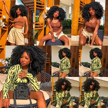 Annivia 16inch Kinky Curly Wig - Fluffy & Fun