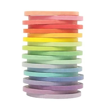 VIVIQUEN Washi Tape Set 40 Rolls Colorful Decorative Thin Tapes