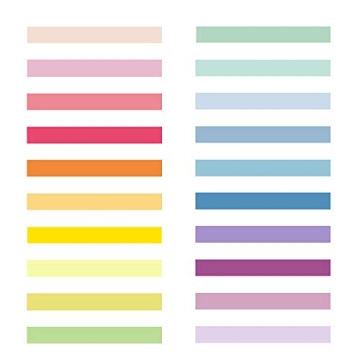 VIVIQUEN Washi Tape Set 40 Rolls Colorful Decorative Thin Tapes