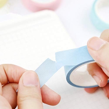 VIVIQUEN Washi Tape Set 40 Rolls Colorful Decorative Thin Tapes