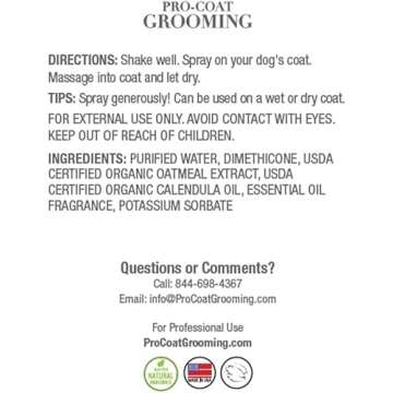 Pro-Coat Grooming Detangling & Conditioning Spray (Lavender) 16 oz.