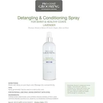 Pro-Coat Grooming Detangling & Conditioning Spray (Lavender) 16 oz.