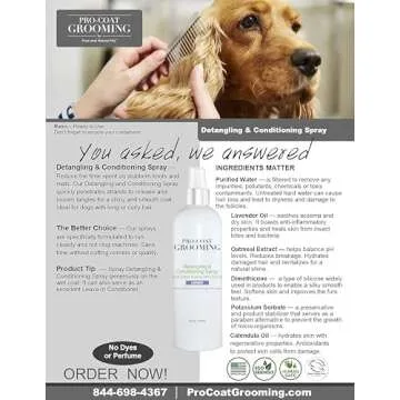 Pro-Coat Grooming Detangling & Conditioning Spray (Lavender) 16 oz.