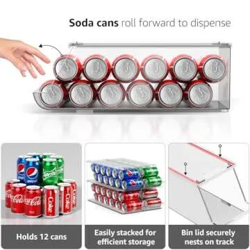 Sorbus Soda Can Organizer - Stackable BPA-Free Storage