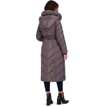 Steve Madden Women's Cozy Chevron Puffer Coat