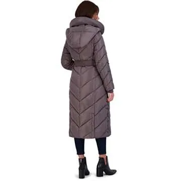 Steve Madden Women's Cozy Chevron Puffer Coat