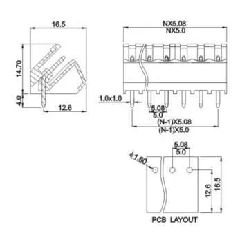 Oiyagai 10 Set of 4-Pin PCB Terminal Block for All Projects