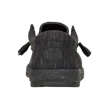 Hey Dude Men's Wally Fleece Midnight - Lightweight Comfort Loafers