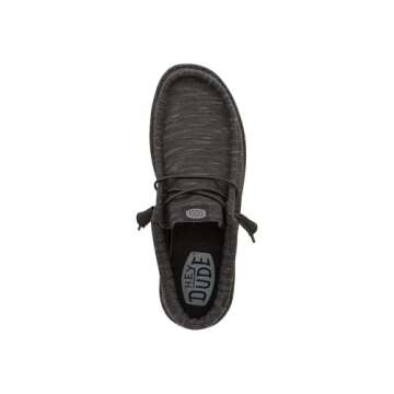 Hey Dude Men's Wally Fleece Midnight - Lightweight Comfort Loafers