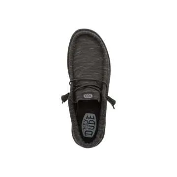 Hey Dude Men's Wally Fleece Midnight - Lightweight Comfort Loafers