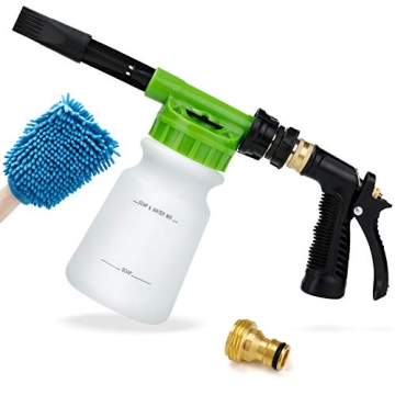 Ohuhu Car Wash Foam Gun - Adjustable Foam Sprayer with Mitts & Dual Filtration