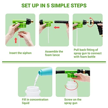 Ohuhu Foam Gun for Easy Car Washing - Adjustable Foam Spray