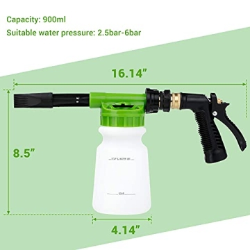 Ohuhu Foam Gun for Easy Car Washing - Adjustable Foam Spray