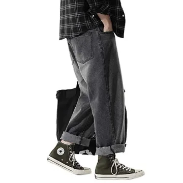 Stylish DOSLAVIDA Men's Work Jeans for Casual Wear