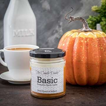 Basic- Fun and Funny - 6 oz- Pumpkin Spice Latte Fall Halloween Candle