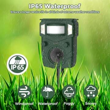 Solar Ultrasonic Animal Repellent for Garden Protection