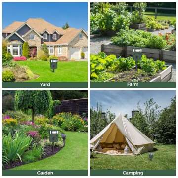 Solar Ultrasonic Animal Repellent for Garden Protection