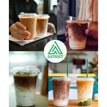 16 oz Clear Plastic Cups with Strawless-Sip-Lids, 25 Sets Disposable Cups Plastic Iced Coffee Cups, To Go Cups with Sip Through Lids for Smoothie, Milkshake, Cold Drinks for Party, Wedding, Event