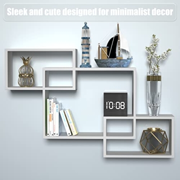 WulaWindy Digital Alarm Clock Wood LED Light Modern Cube