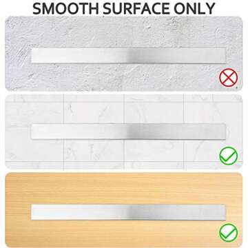 Magnetic Knife Holder, VanlonPro Stainless Steel Knife Magnetic Strip for Wall, Heavy Duty Magnet Strip for Knives, Magnetic Tool Organizer, Kitchen Utensil Holder, Easy Install Rack (20 Inch, Silver)