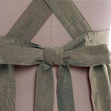 Vibsion Vintage Ruffle Apron for Women Colonial Pioneer Pinafore Apron Cross Back Garden Cooking Aprons with Pockets